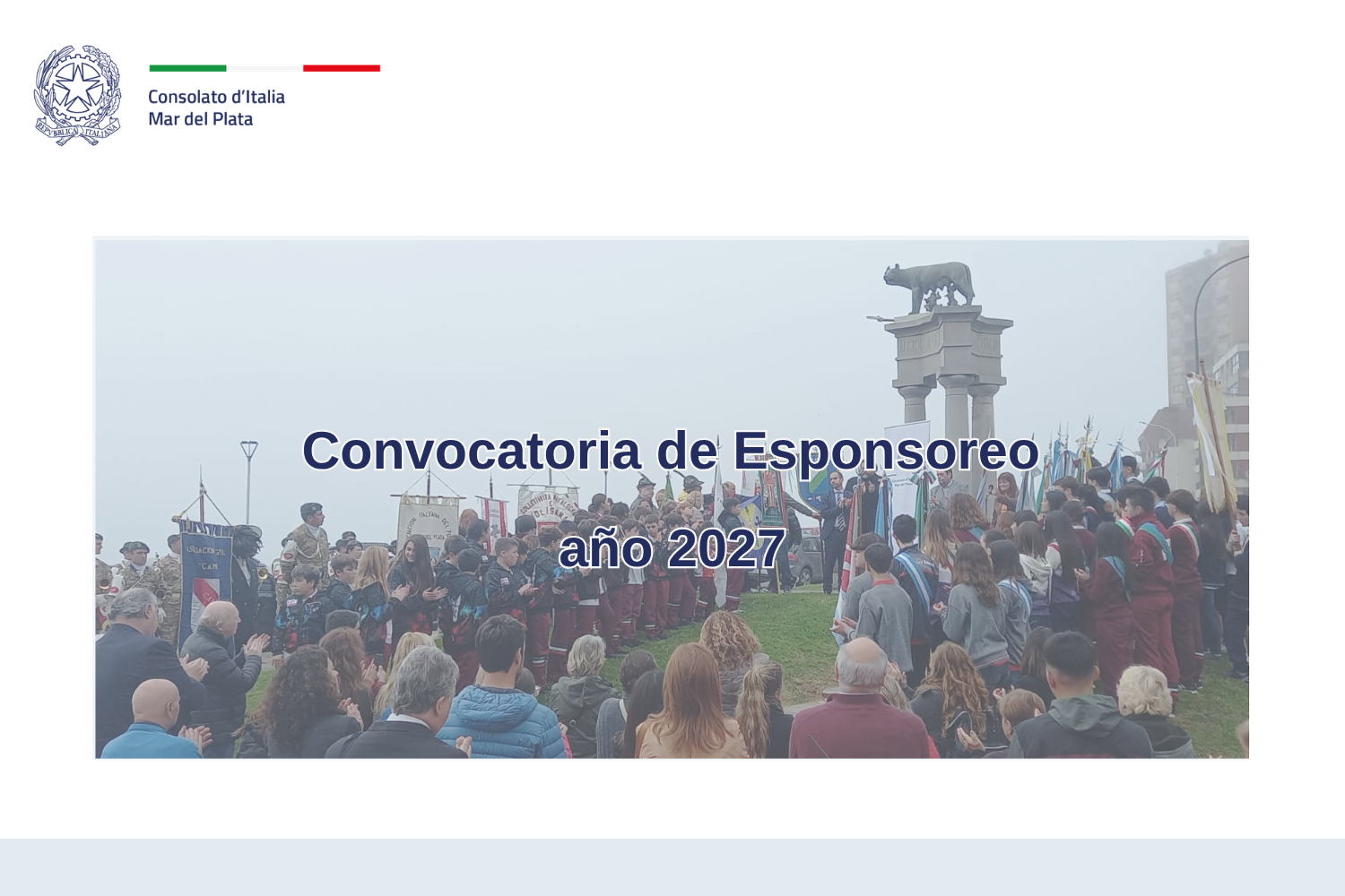 Convocatoria de Esponsoreo año 2027
